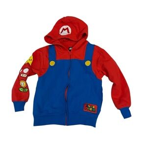 Nintendo Red and Blue Super Mario Hoodie